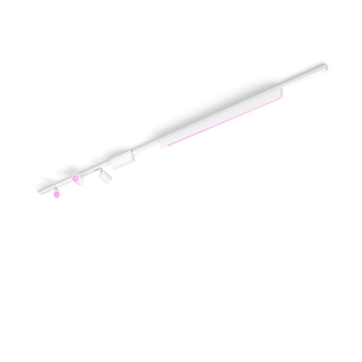 Philips Hue White and colour ambience Perifo straight ceiling base kit (3 spots, 1 light bar) | JAR Computers Philips Hue White and colour ambience Perifo straight ceiling base kit (3 spots, 1 light bar)