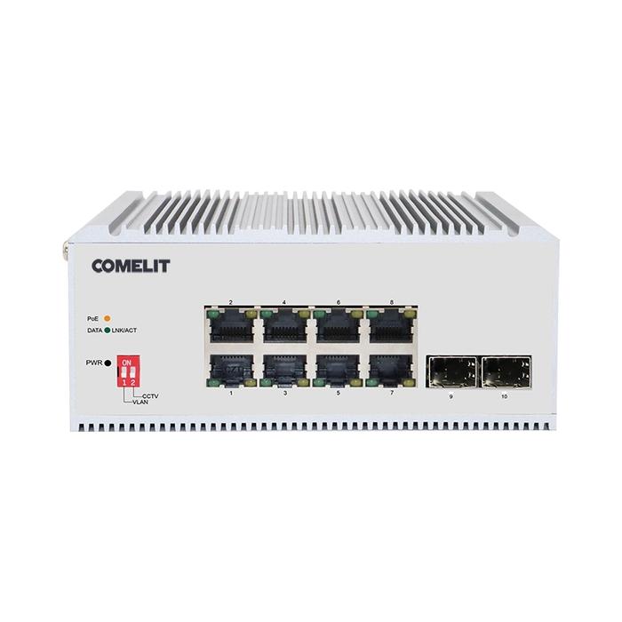 PoE мрежов суич, 8 порта + 2 SFP, гигабитов, DIN монтаж - Comelit IPSWP10N02A | JAR Computers PoE мрежов суич, 8 порта + 2 SFP, гигабитов, DIN монтаж - Comelit IPSWP10N02A