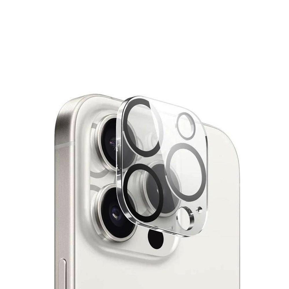 Предпазна плочка за камерата на iPhone 15 Pro, iPhone 15 Pro Max - Crong Lens Shield Protector (прозрачен) | JAR Computers Предпазна плочка за камерата на iPhone 15 Pro, iPhone 15 Pro Max - Crong Lens Shield Protector (прозрачен)