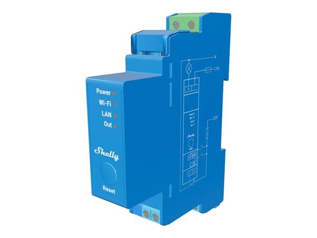 SHELLY Pro 1 LAN WLAN 1-Channel DIN Rail Smart Relay | JAR Computers SHELLY Pro 1 LAN WLAN 1-Channel DIN Rail Smart Relay