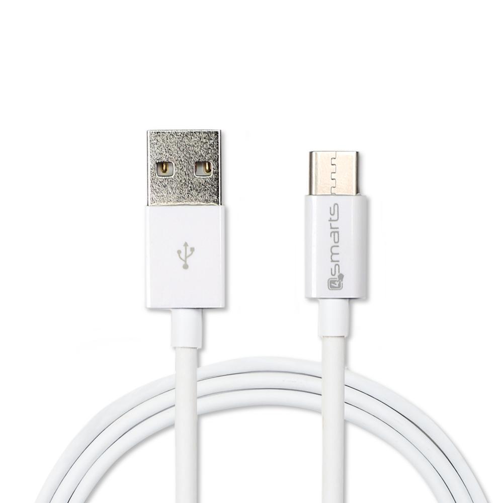 USB-C кабел за мобилни устройства (100 см) - 4smarts Basic LinkCord Type-C Data Cable (бял) | JAR Computers USB-C кабел за мобилни устройства (100 см) - 4smarts Basic LinkCord Type-C Data Cable (бял)
