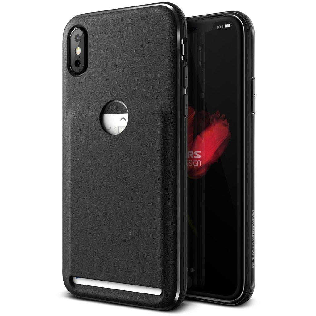 Висок клас хибриден удароустойчив кейс с място за кр. карти за iPhone XS, iPhone X - Verus Damda Fit Case (черен) | JAR Computers Висок клас хибриден удароустойчив кейс с място за кр. карти за iPhone XS, iPhone X - Verus Damda Fit Case (черен)
