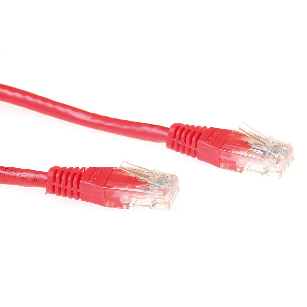 ACT IB8500 мрежов кабел Червен 0,5 м Cat6 U/UTP (UTP)