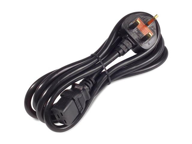 APC Power Cord 16A 200-240V C19 to UK Plug optional 230V | JAR Computers APC Power Cord 16A 200-240V C19 to UK Plug optional 230V