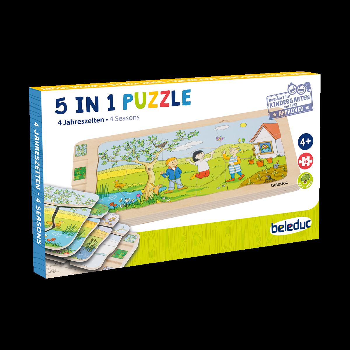 Beleduc Пъзел Четири сезона, на слоеве, дървен