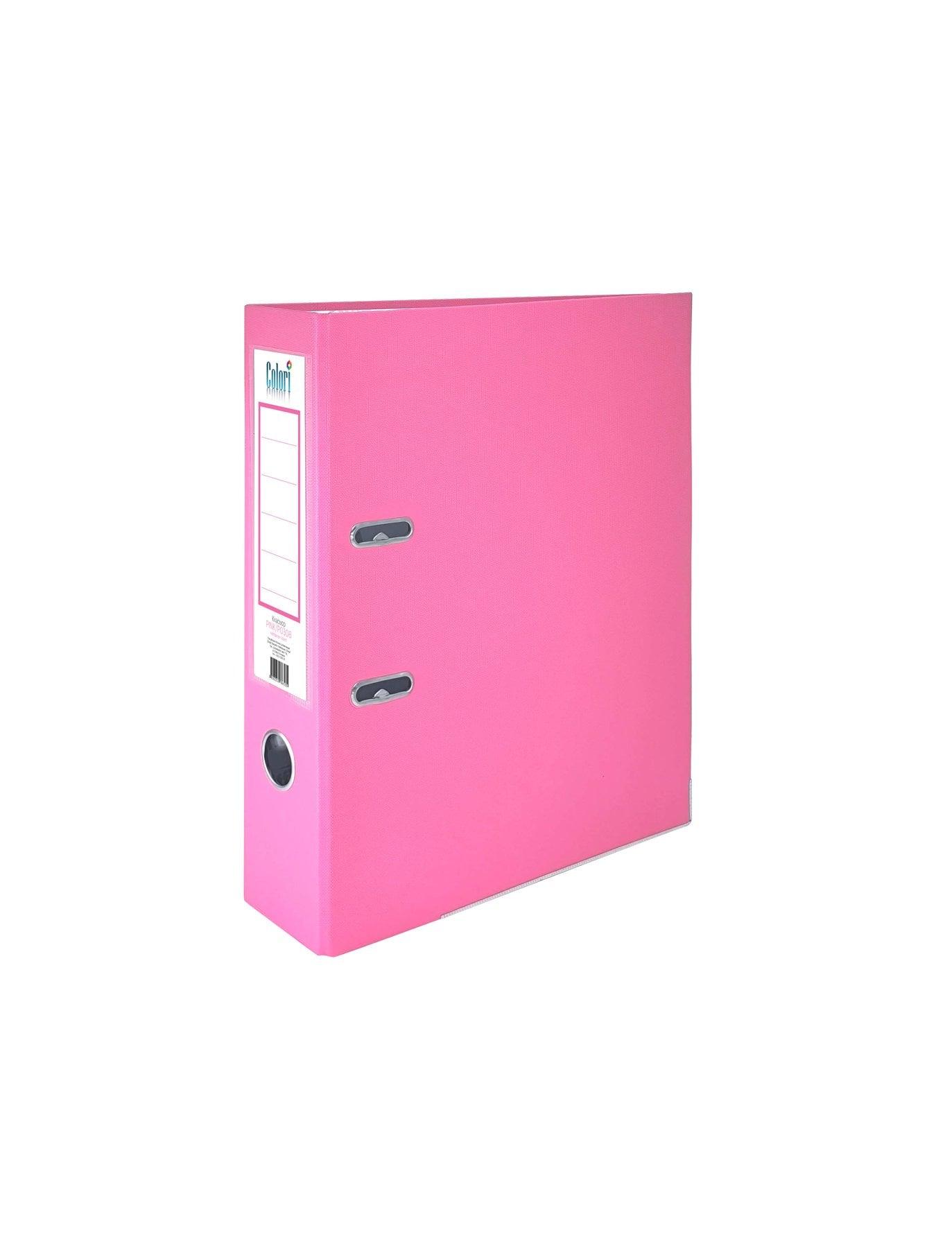 Colori Класьор, 8 cm, PP, с метален кант, розов