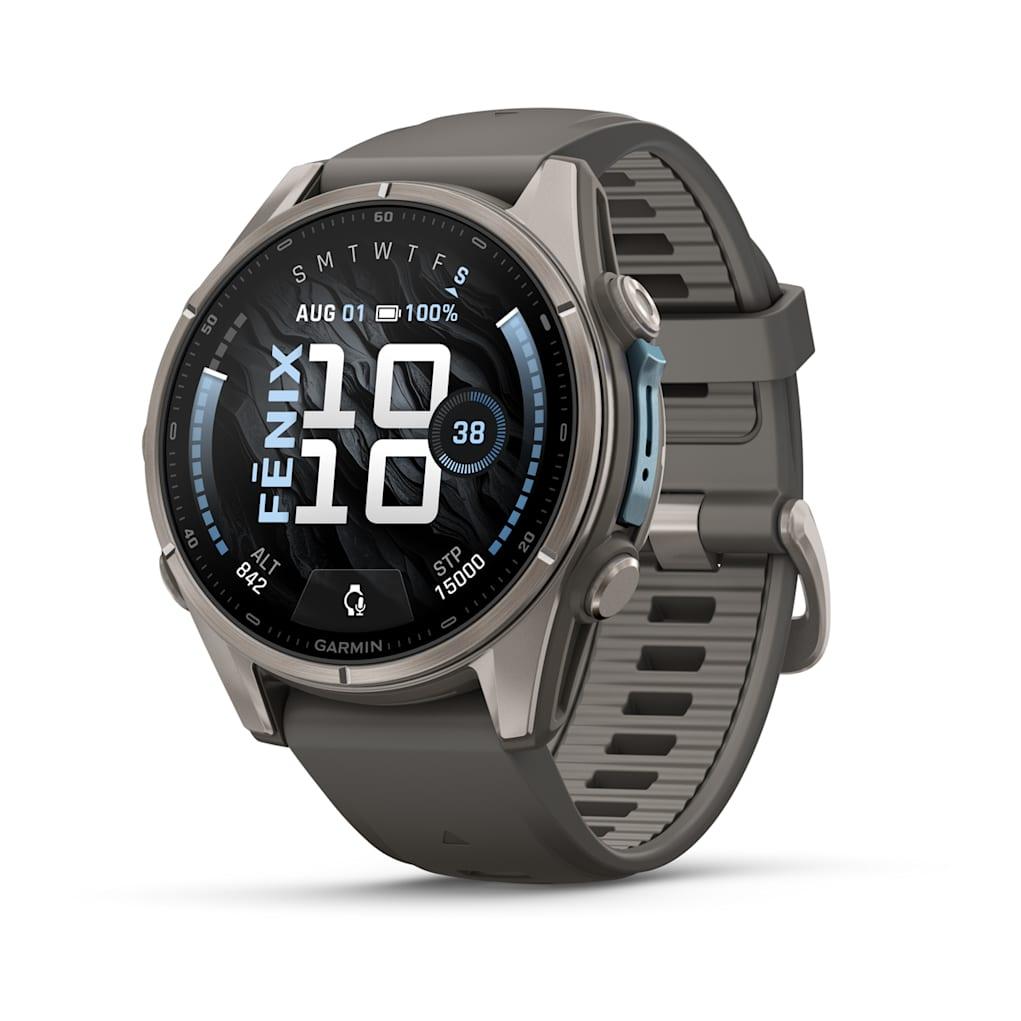 Garmin fenix 9 43mm Kieselgrau/Titan Silikon Armband | JAR Computers Garmin fenix 9 43mm Kieselgrau/Titan Silikon Armband