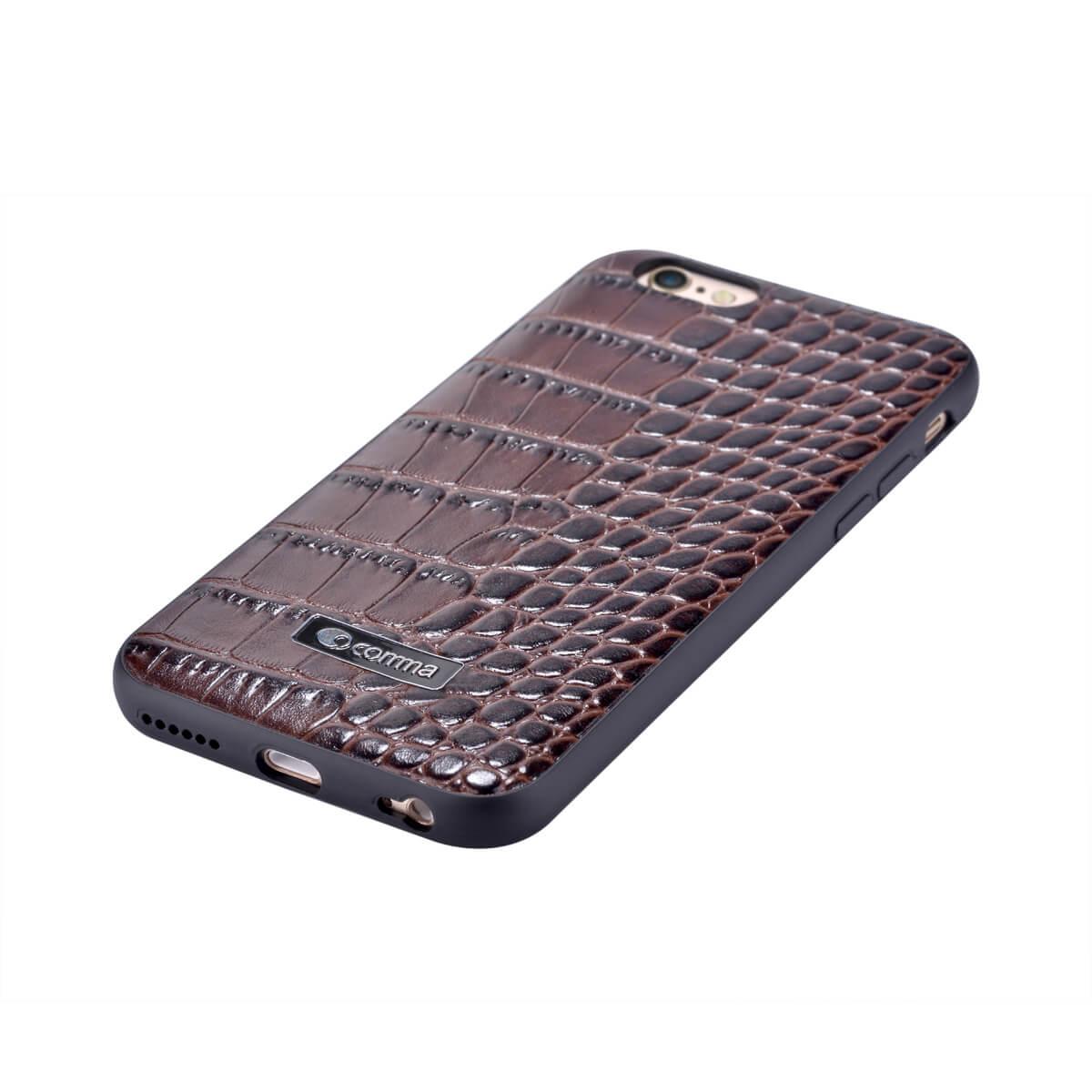 Кожен кейс за iPhone 6, iPhone 6S - Comma Croco Leather Case (кафяв) | JAR Computers Кожен кейс за iPhone 6, iPhone 6S - Comma Croco Leather Case (кафяв)