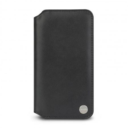 Кожен/текстилен калъф, тип портфейл и поставка за iPhone XR - Moshi Overture Case (черен) | JAR Computers Кожен/текстилен калъф, тип портфейл и поставка за iPhone XR - Moshi Overture Case (черен)