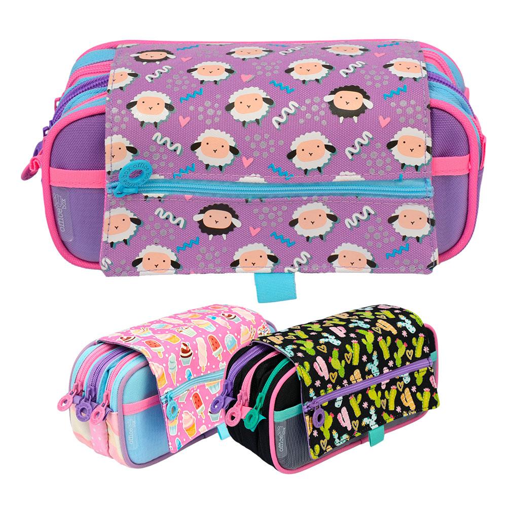 Несесер OfBox Colorline за момиче 3 ципа | JAR Computers Несесер OfBox Colorline за момиче 3 ципа