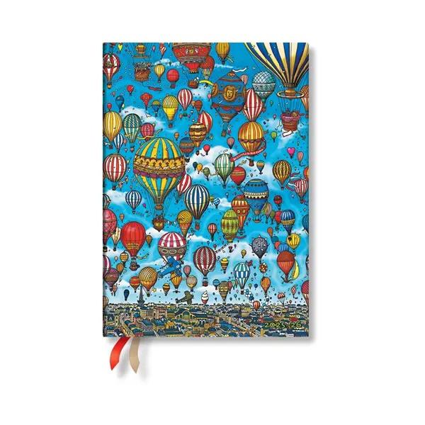 Paperblanks Планер Balloon Festival, Midi, хоризонтален, мека корица, 112 листа, за 2025-2026 година