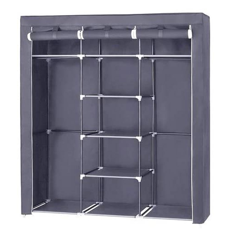 Portable Fabric Wardrobe with Metal Frame Grey 150 x 45 x 175 cm Songmics (RYG12G) (SNGRYG12G) | JAR Computers Portable Fabric Wardrobe with Metal Frame Grey 150 x 45 x 175 cm Songmics (RYG12G) (SNGRYG12G)