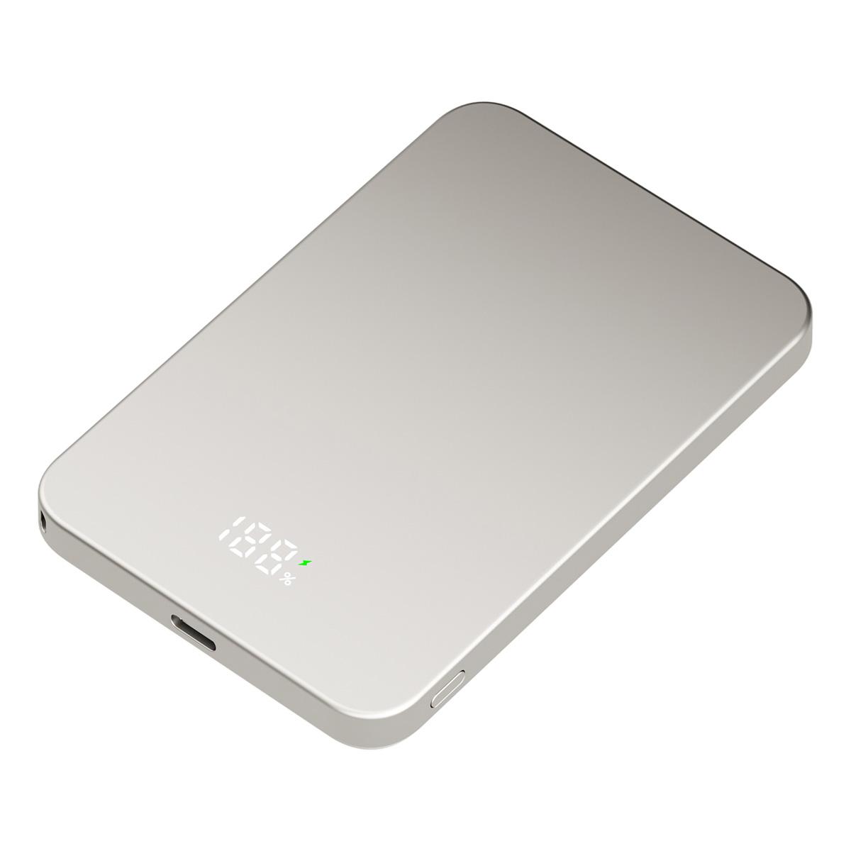 Преносима външна батерия Xmart PB-505S, 5000 mAh, MagSafe, Сребриста | JAR Computers Преносима външна батерия Xmart PB-505S, 5000 mAh, MagSafe, Сребриста