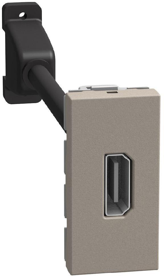 Розетка HDMI с кабел 15см 1 мод. цвят Камък Light Now Bticino | JAR Computers Розетка HDMI с кабел 15см 1 мод. цвят Камък Light Now Bticino