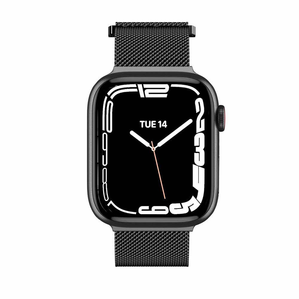 Стоманена, неръждаема каишка за Apple Watch 42мм, 44мм, 45мм, Ultra, Ultra 2 49мм - SwitchEasy Mesh Stainless Steel Watch Loop Band (черен) | JAR Computers Стоманена, неръждаема каишка за Apple Watch 42мм, 44мм, 45мм, Ultra, Ultra 2 49мм - SwitchEasy Mesh Stainless Steel Watch Loop Band (черен)