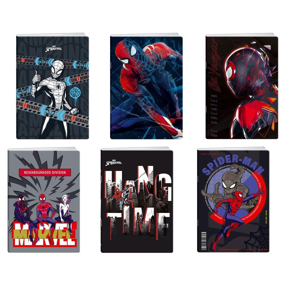 Тетрадка Best Buy Premium, Spiderman, A5, на квадратчета, офсетова хартия, 50 листа, асорти, 1 брой