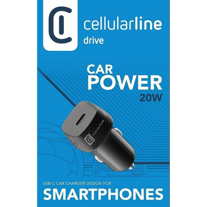 Зарядно устройство Cellularline 12V USB-C 20W CBRUSBCPD20WK | JAR Computers Зарядно устройство Cellularline 12V USB-C 20W CBRUSBCPD20WK
