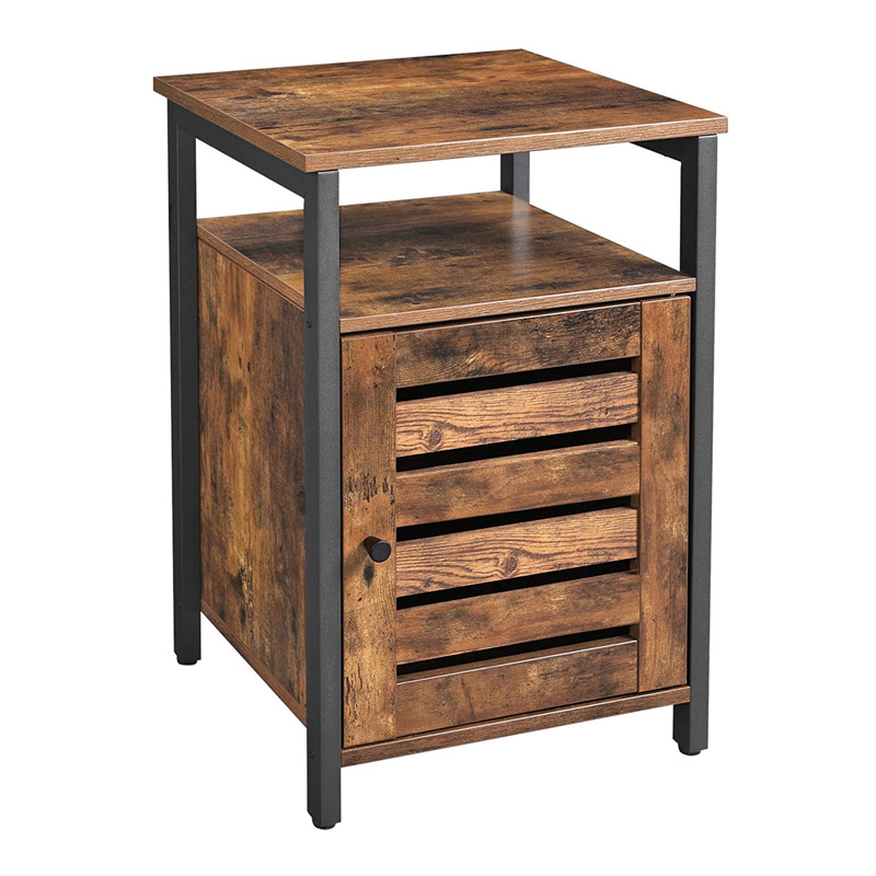 Auxiliary Metal Rectangular Table with 2 Shelves and 1 Cabinet 40 x 40 x 60 cm Vasagle (LET62BX) (VASLET62BX) | JAR Computers Auxiliary Metal Rectangular Table with 2 Shelves and 1 Cabinet 40 x 40 x 60 cm Vasagle (LET62BX) (VASLET62BX)