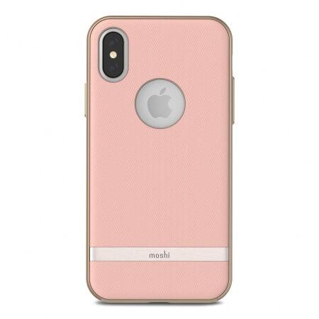 Хибриден удароустойчив кейс за iPhone XS, iPhone X (розов) - Moshi Vesta Case | JAR Computers Хибриден удароустойчив кейс за iPhone XS, iPhone X (розов) - Moshi Vesta Case