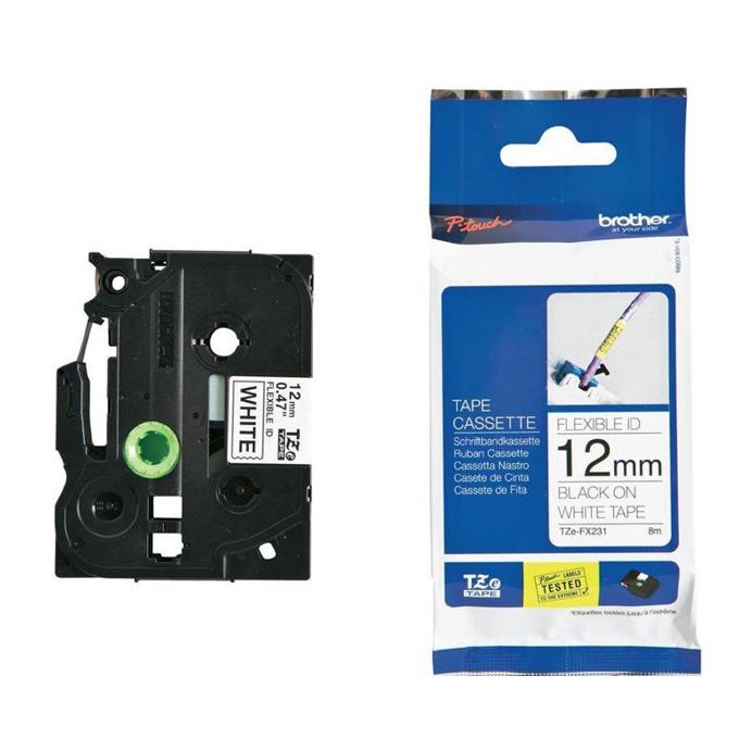 ЛЕНТА ЗА ЕТИКЕТНИ ПРИНТЕРИ BROTHER ТИП TZE FLEXI - 12 mm x 8 m - BLACK ON WHITE FLEXIBLE ID - PN TZEFX231 (TZE-FX231) | JAR Computers ЛЕНТА ЗА ЕТИКЕТНИ ПРИНТЕРИ BROTHER ТИП TZE FLEXI - 12 mm x 8 m - BLACK ON WHITE FLEXIBLE ID - PN TZEFX231 (TZE-FX231)