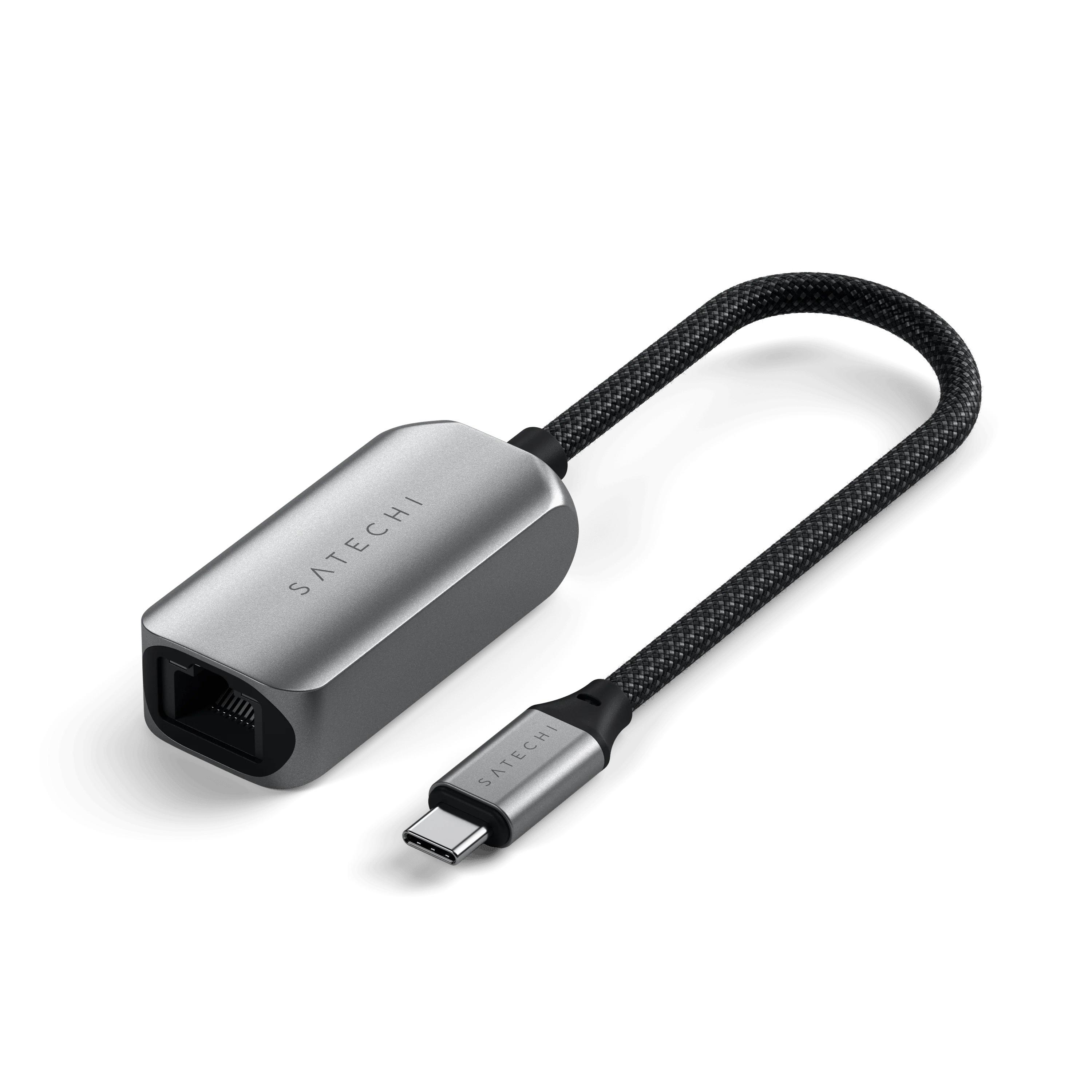 Satechi USB-C 2.5 Gigabit Ethernet Adapter - Space Grey | JAR Computers Satechi USB-C 2.5 Gigabit Ethernet Adapter - Space Grey