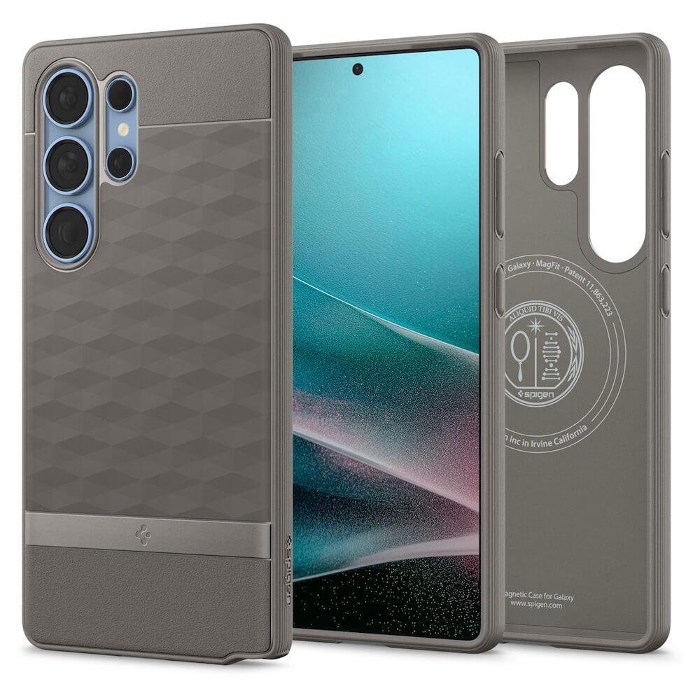 Силиконов (TPU) калъф с висока степен на защита за Samsung Galaxy S25 Ultra (сив) - Spigen Caseology Parallax Case | JAR Computers Силиконов (TPU) калъф с висока степен на защита за Samsung Galaxy S25 Ultra (сив) - Spigen Caseology Parallax Case