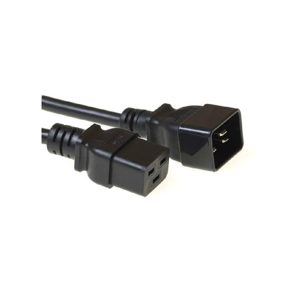 ACT Powercord C19 – C20 захранващ кабел, черен, 3 м | JAR Computers ACT Powercord C19 – C20 захранващ кабел, черен, 3 м