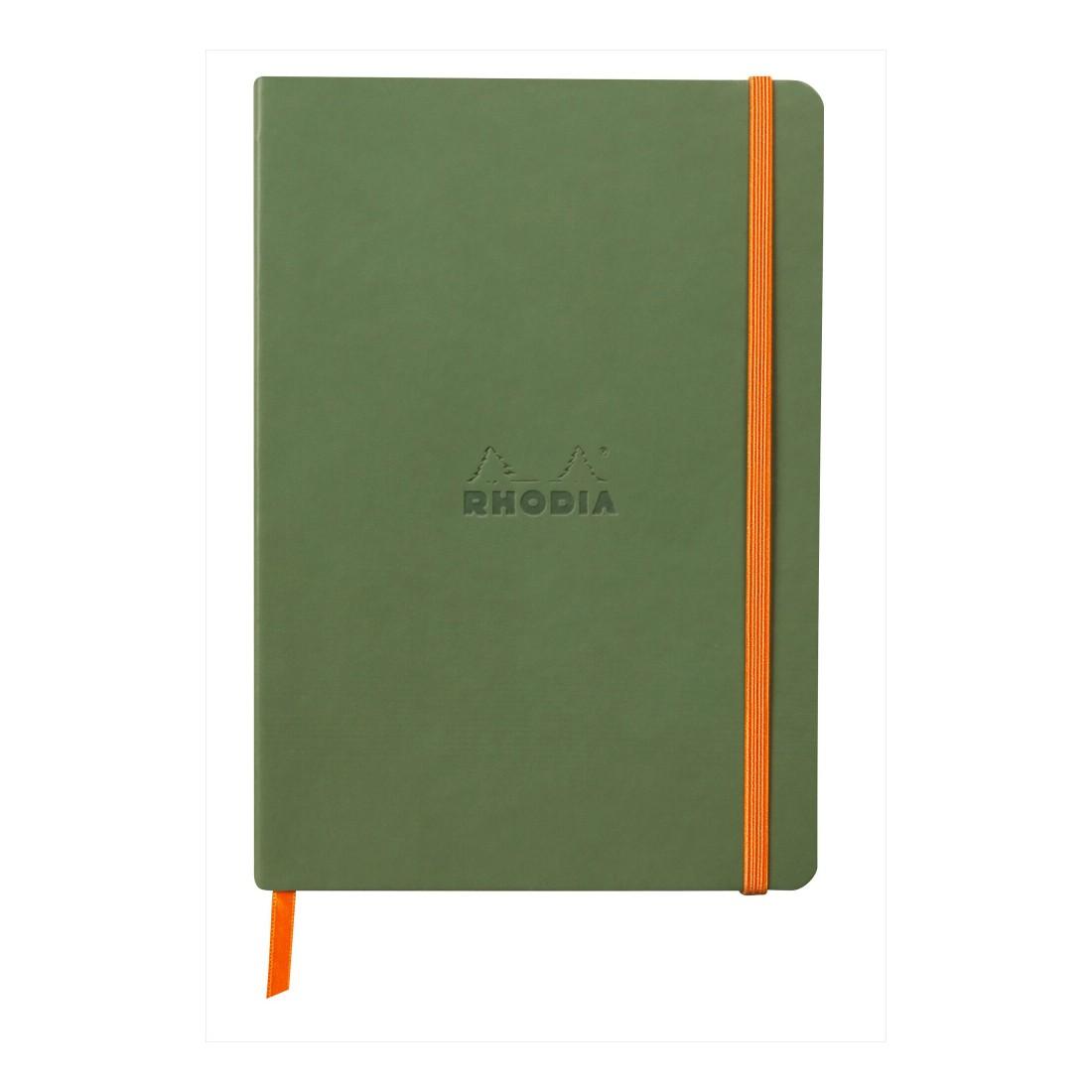 Бележник RHODIA Rhodiarama, A5, 80 л., редове, хартия шамоа 90 г, меки PU корици, салвия | JAR Computers Бележник RHODIA Rhodiarama, A5, 80 л., редове, хартия шамоа 90 г, меки PU корици, салвия