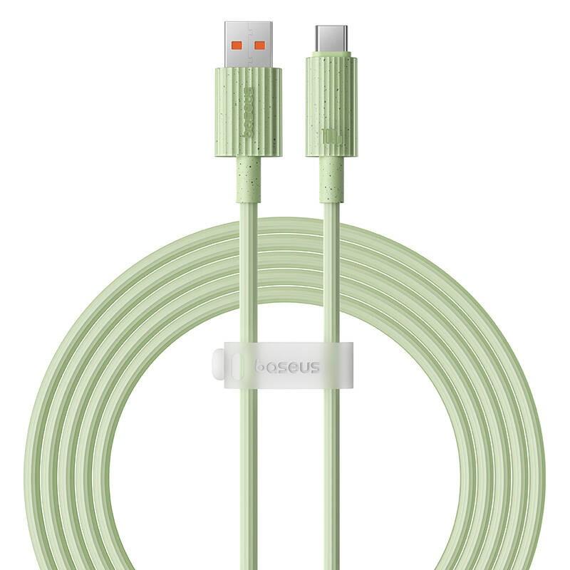 Биоразградим USB кабел за устройства с USB-C порт (200 см) - Baseus Habitat USB-A to USB-C Cable 100W (зелен) | JAR Computers Биоразградим USB кабел за устройства с USB-C порт (200 см) - Baseus Habitat USB-A to USB-C Cable 100W (зелен)