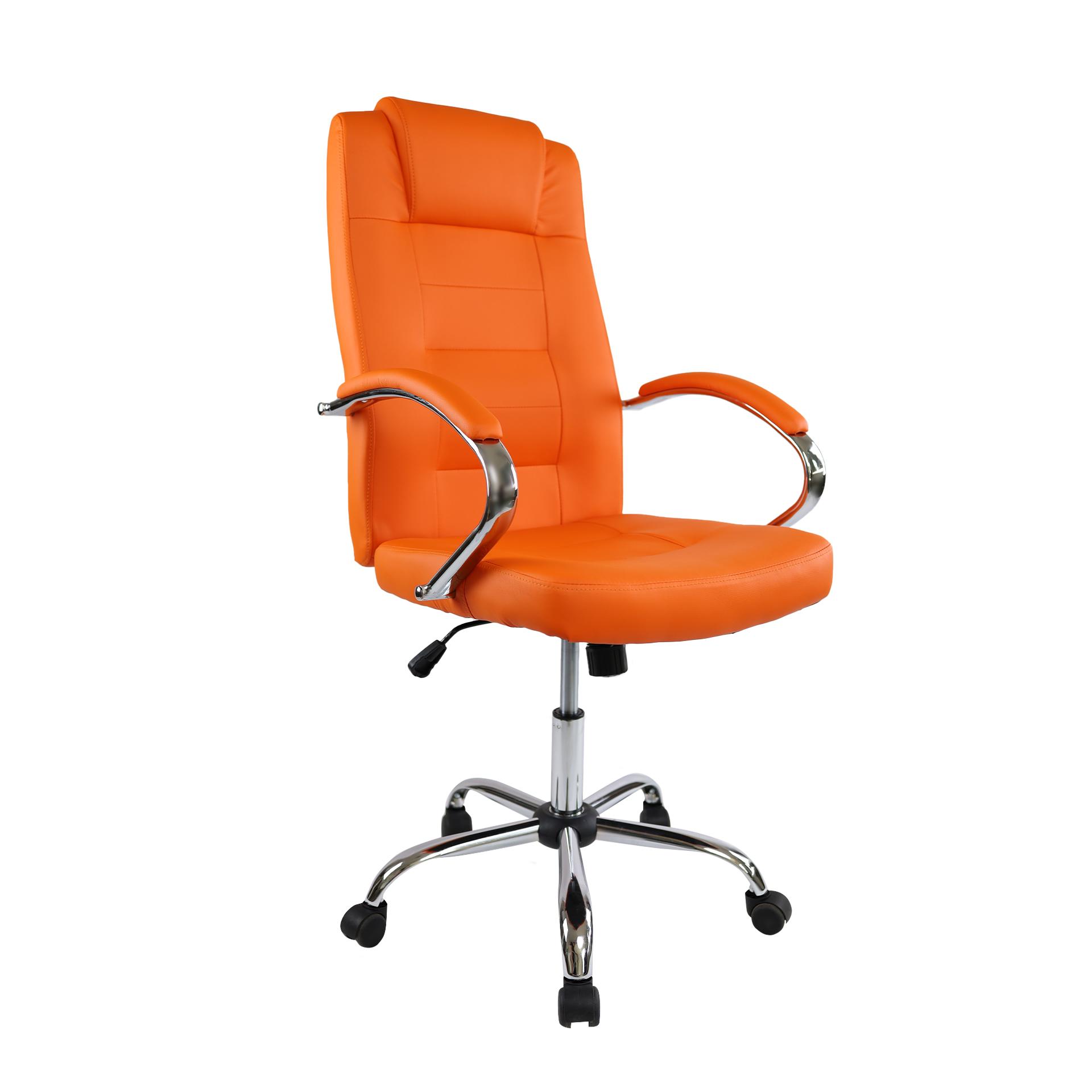 Директорски стол Slash, екокожа, оранжев