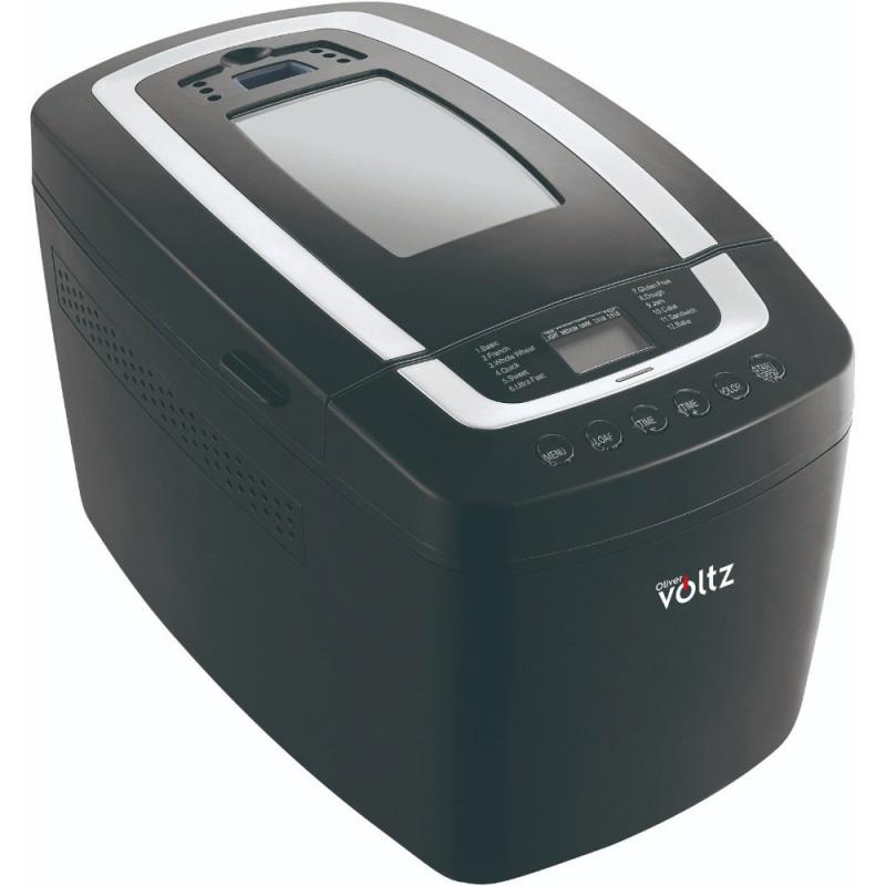 Хлебопекарна Oliver Voltz OV51446B, 800W, 12 програми, LCD дисплей, Таймер, Черен
