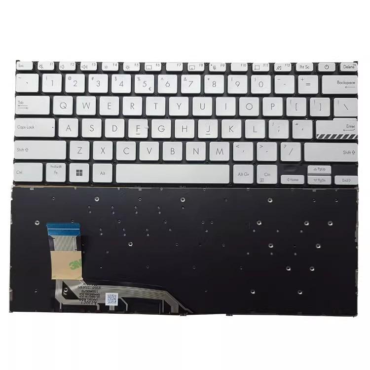 Клавиатура за лаптоп Asus VivoBook Go 14 E1404 E1404G E1404F Сребриста Без Рамка С Малък Ентър с Подсветка | JAR Computers Клавиатура за лаптоп Asus VivoBook Go 14 E1404 E1404G E1404F Сребриста Без Рамка С Малък Ентър с Подсветка