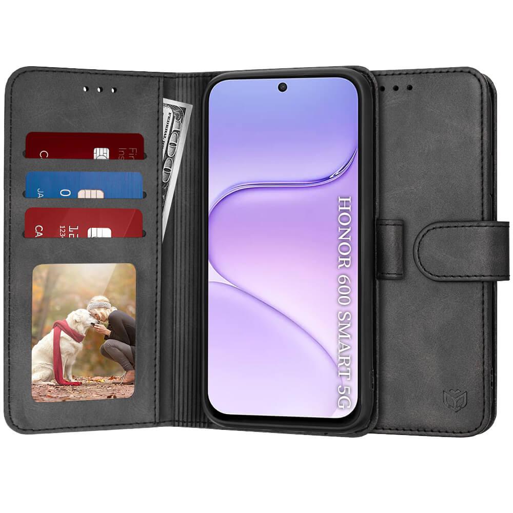Кожен калъф, тип портфейл за Honor 600 Smart - Techsuit Diary Book Wallet Leather Flip Case (черен) | JAR Computers Кожен калъф, тип портфейл за Honor 600 Smart - Techsuit Diary Book Wallet Leather Flip Case (черен)