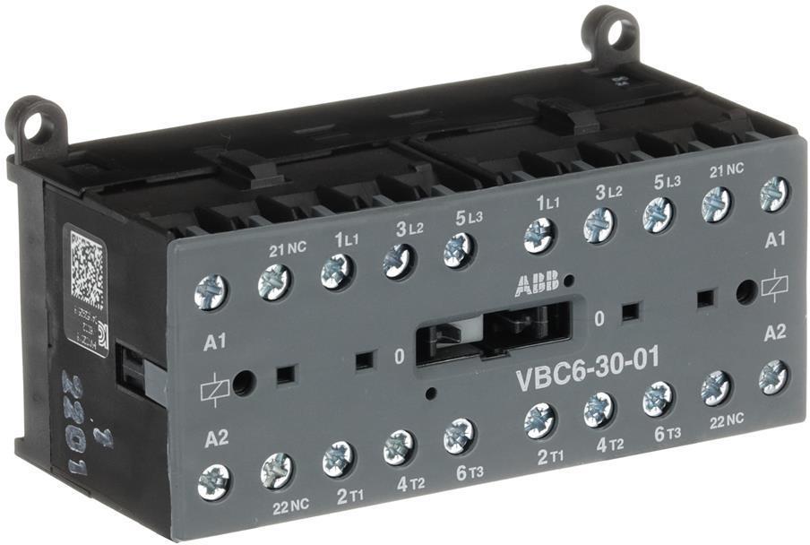 Контактор реверсивен VBC6-30-01 3P 4kW 1NC 24V DC ABB | JAR Computers Контактор реверсивен VBC6-30-01 3P 4kW 1NC 24V DC ABB