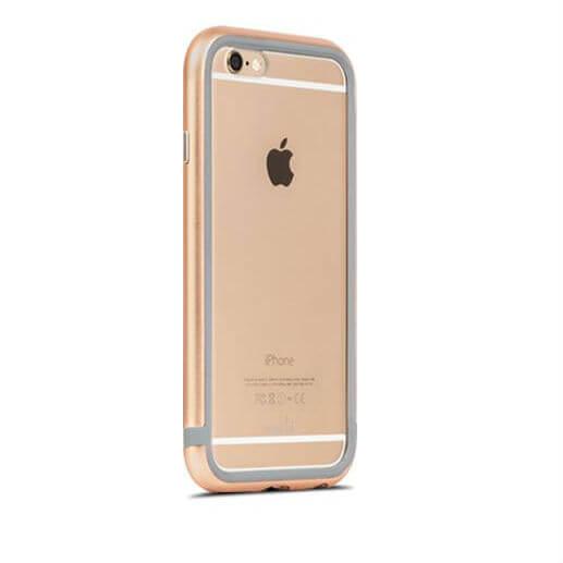 Метален бъмпер и покритие за задната част за iPhone 6, iPhone 6S - Moshi Luxe Bumper Case (златист) | JAR Computers Метален бъмпер и покритие за задната част за iPhone 6, iPhone 6S - Moshi Luxe Bumper Case (златист)