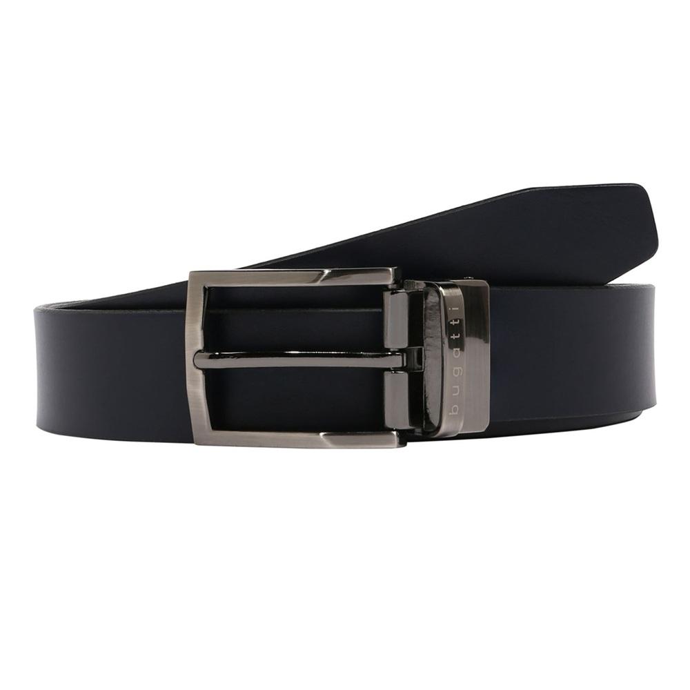 Мъжки кожен двустранен колан Bugatti, тъмносин/черен, 95 см | JAR Computers Мъжки кожен двустранен колан Bugatti, тъмносин/черен, 95 см