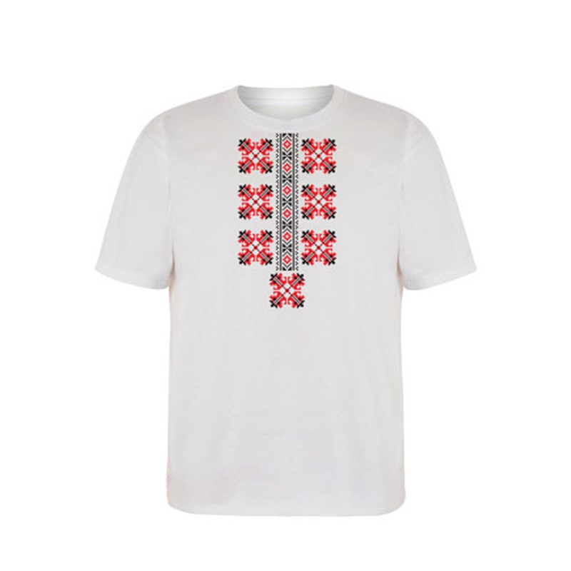 Тениска с фолклорни мотиви, с къс ръкав, вариант 2