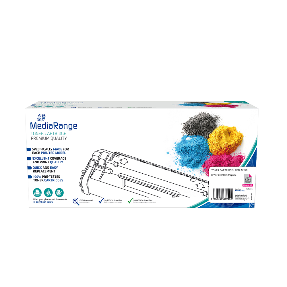Toner MEDIARANGE Compatible for Printers HP (Magenta) (CF413X/410X) (MRHPTCF413X)