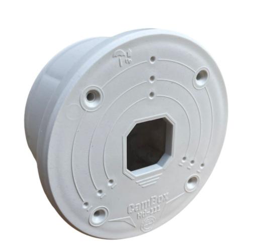 UV защитена кутия за монтаж на камера.Основа Ø113mm , монтажна площ с Ø110m, HD-111 | JAR Computers UV защитена кутия за монтаж на камера.Основа Ø113mm , монтажна площ с Ø110m, HD-111