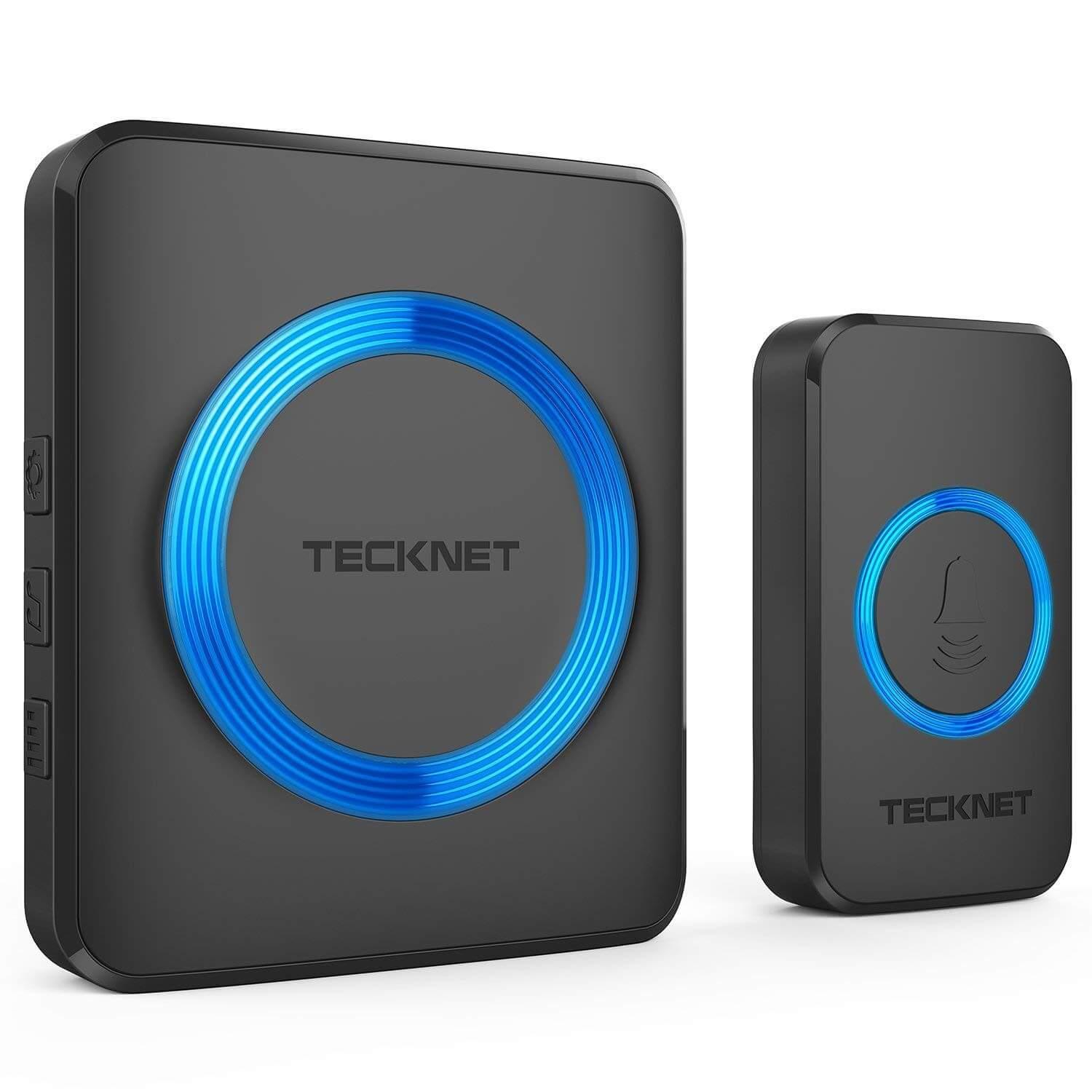 безжичен звънец за входна врата (черен) - TeckNet WA878 Plug-In Wireless Doorbell | JAR Computers безжичен звънец за входна врата (черен) - TeckNet WA878 Plug-In Wireless Doorbell