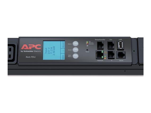 APC Metered Rack PDU Rack AC 400V 3-phase Ethernet RS-232 USB input IEC 60309 32A output connectors 42 0U Black