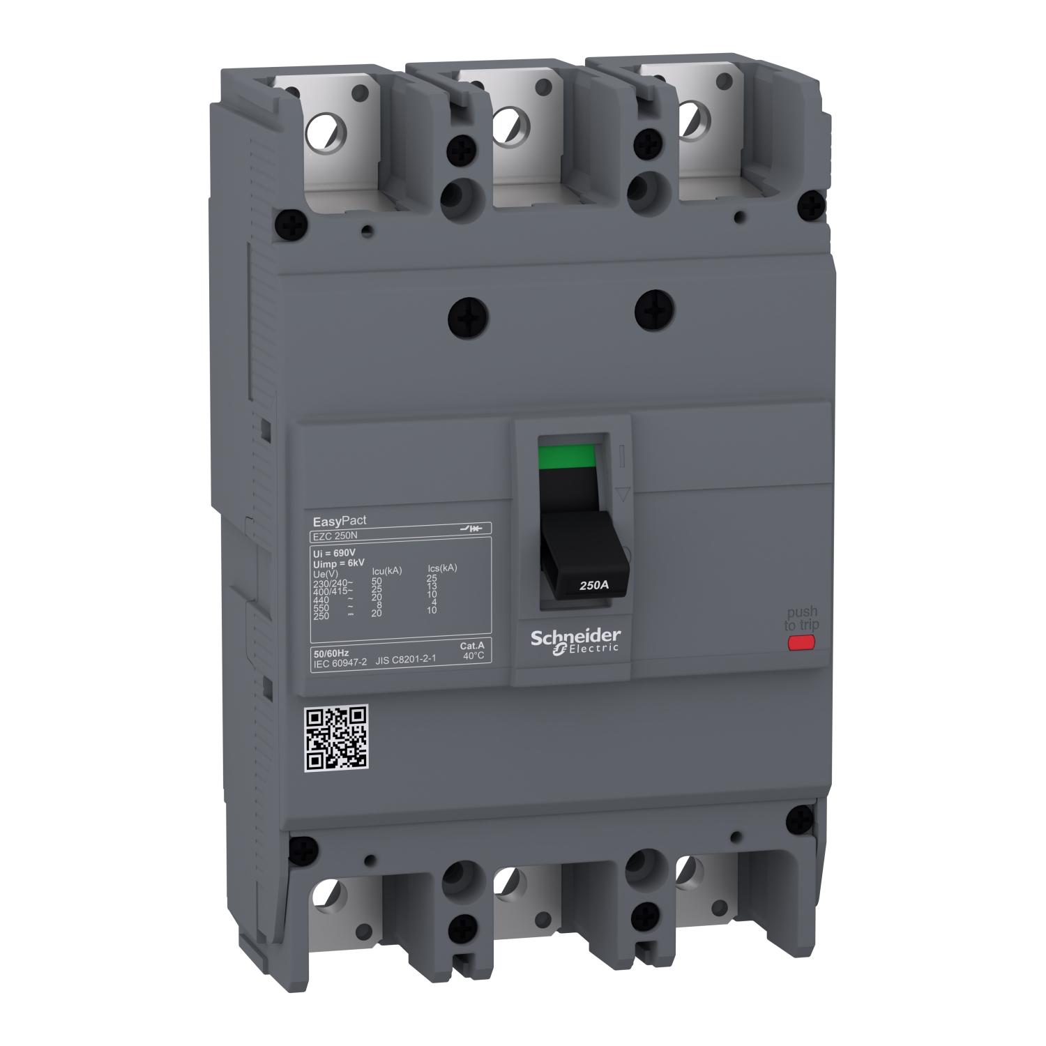 Автоматичен прекъсвач Easypact EZC250N - TMD - 160 A - 3 полюса - SCHNEIDER ELECTRIC EasyPact EZC EZC250N3160 | JAR Computers Автоматичен прекъсвач Easypact EZC250N - TMD - 160 A - 3 полюса - SCHNEIDER ELECTRIC EasyPact EZC EZC250N3160