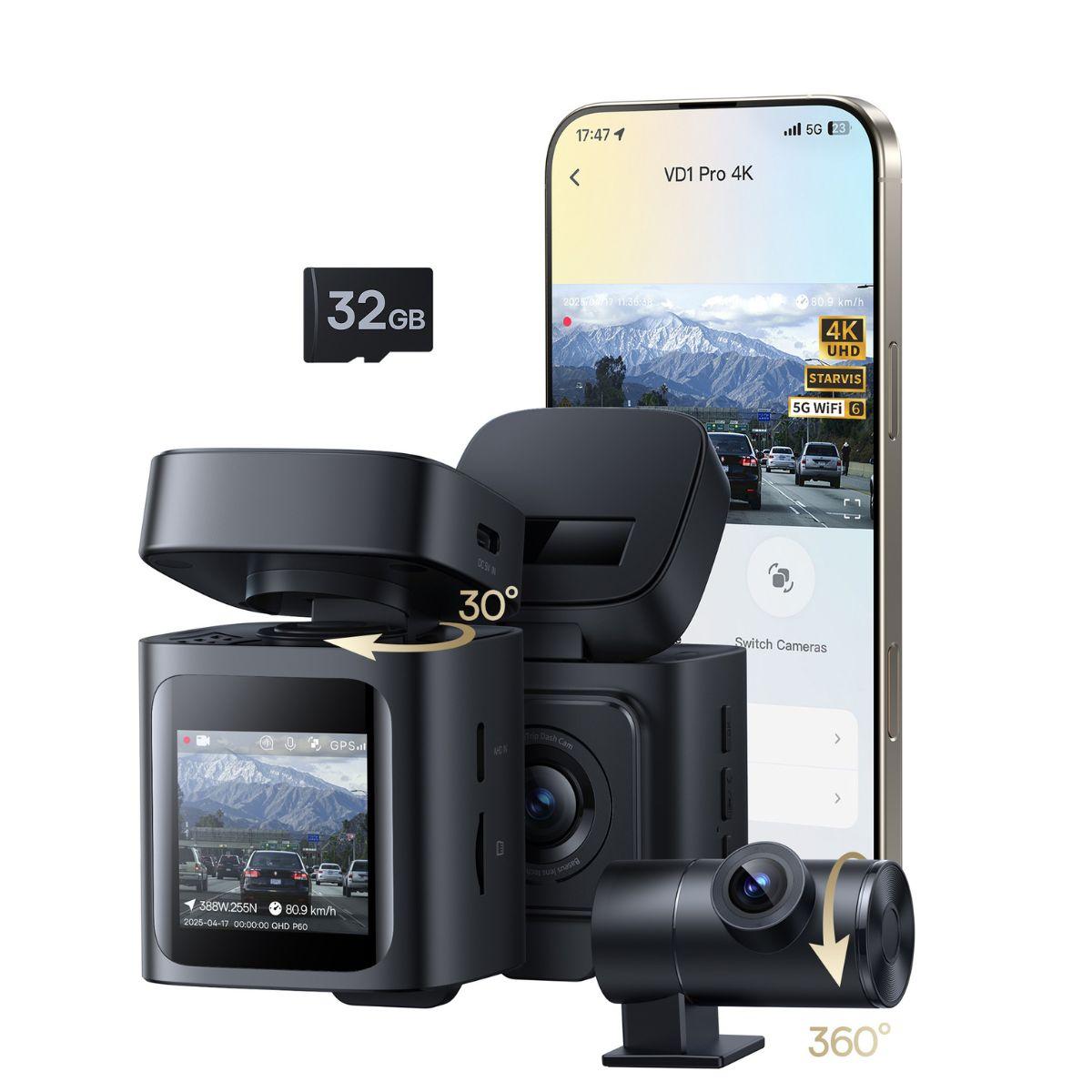 BASEUS Dash Camera PrimeTrip VD1 Pro 4K Solar Lithium Battery /черен/ - C0119800 | JAR Computers BASEUS Dash Camera PrimeTrip VD1 Pro 4K Solar Lithium Battery /черен/ - C0119800