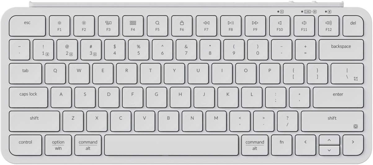 Безжична клавиатура Keychron - B1 Pro Ultra-Slim, безжична, бяла | JAR Computers Безжична клавиатура Keychron - B1 Pro Ultra-Slim, безжична, бяла