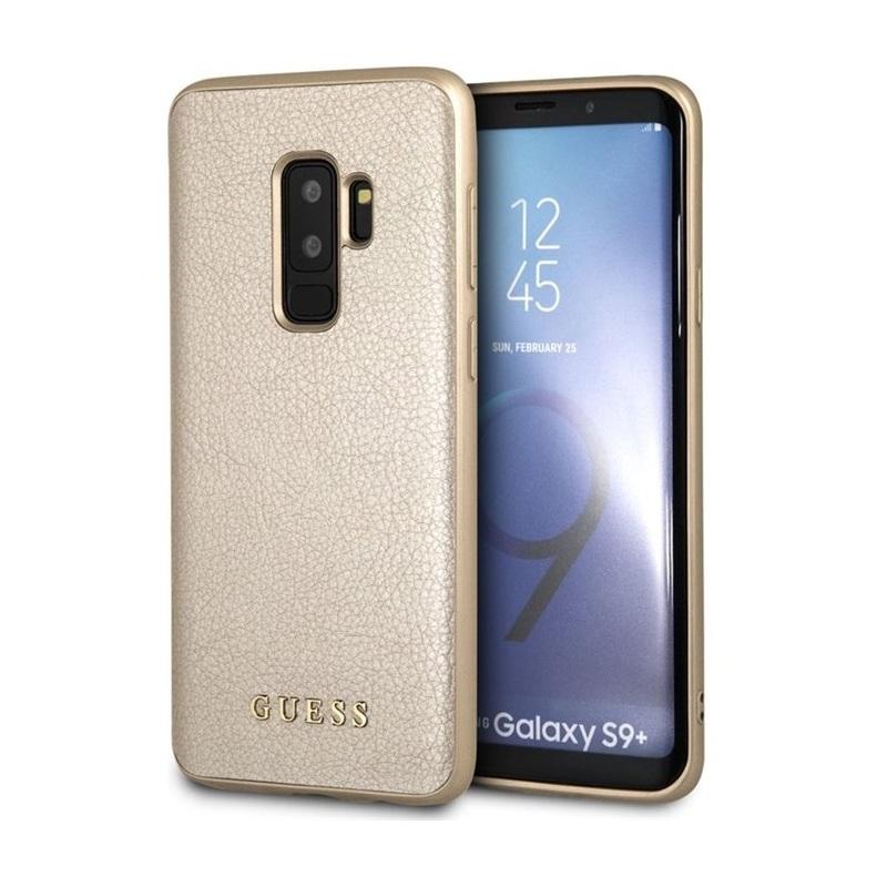 Дизайнерски кожен кейс за Samsung Galaxy S9 Plus - Guess Iridescent Leather Hard Case (златист) | JAR Computers Дизайнерски кожен кейс за Samsung Galaxy S9 Plus - Guess Iridescent Leather Hard Case (златист)