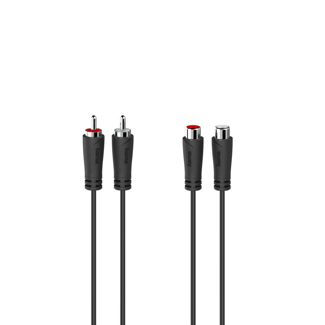 Hama 00205095 аудио кабел 5 м 2 x RCA Черен | JAR Computers Hama 00205095 аудио кабел 5 м 2 x RCA Черен