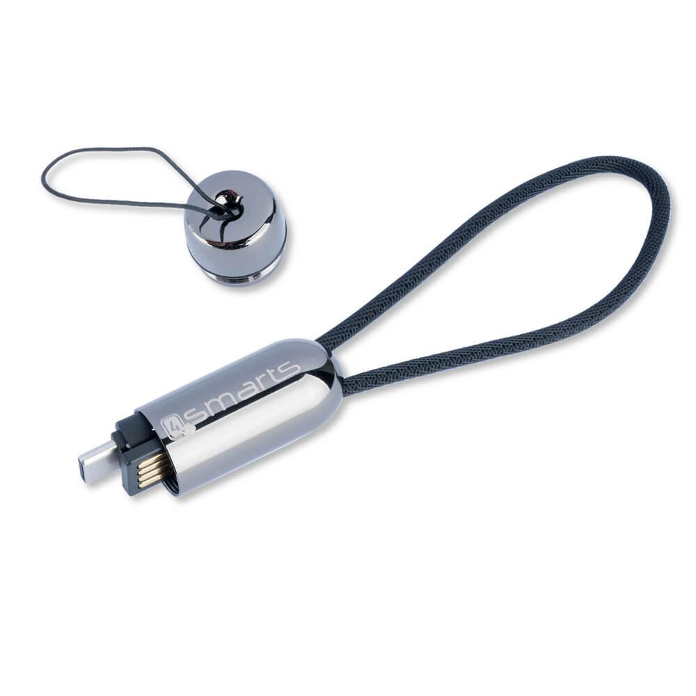 Кабел тип ключодържател за всички устройства с USB-C конектор (10 см) - 4smarts Basic Capsule USB-C Cable (черен) | JAR Computers Кабел тип ключодържател за всички устройства с USB-C конектор (10 см) - 4smarts Basic Capsule USB-C Cable (черен)