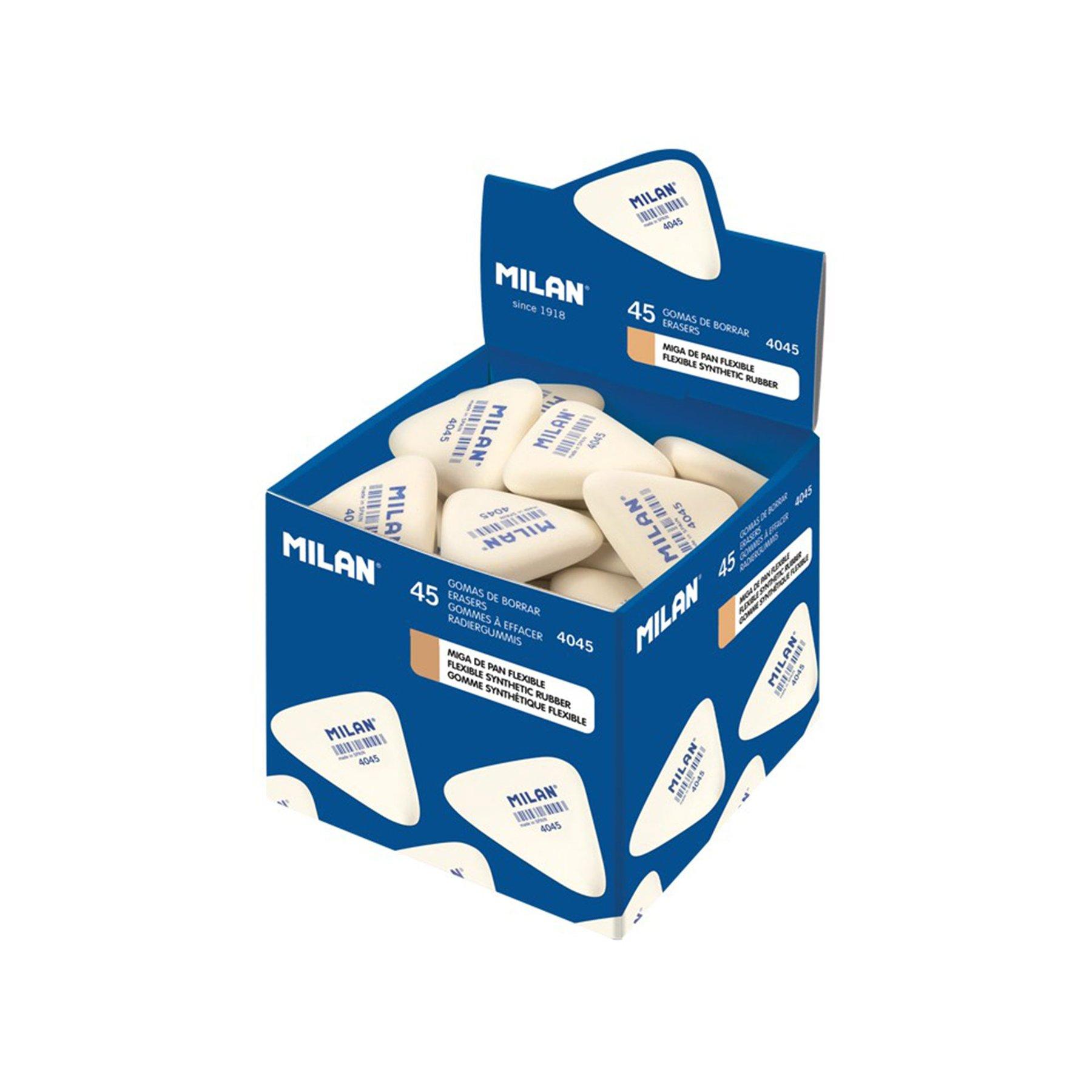 Milan Гума за молив 4045, триъгълна, малка, бяла | JAR Computers Milan Гума за молив 4045, триъгълна, малка, бяла