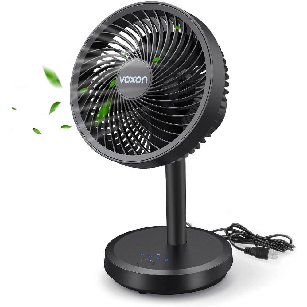Настолен USB вентилатор - Voxon HDF02506WA01 USB Desk Fan (черен) | JAR Computers Настолен USB вентилатор - Voxon HDF02506WA01 USB Desk Fan (черен)