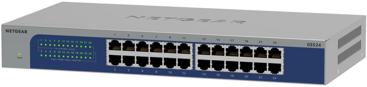 NETGEAR GS524-300EUS network switch Unmanaged Gigabit Ethernet (10/100/1000) Grey | JAR Computers NETGEAR GS524-300EUS network switch Unmanaged Gigabit Ethernet (10/100/1000) Grey